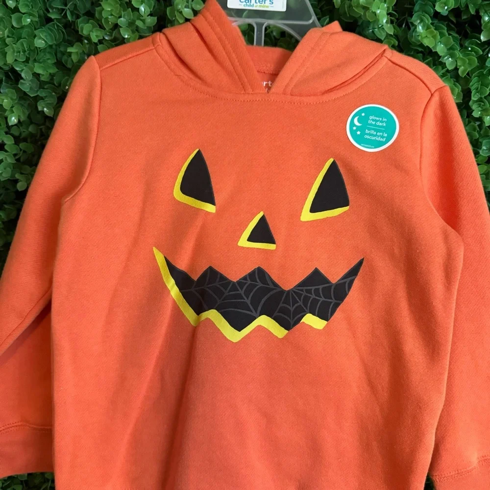 Carter's Toddler Boy Halloween Jack-o'-lantern & Spiderwebs Outfit Size 3T